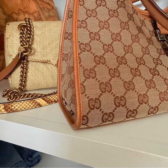 Gucci Brown Jackie Monogram Women's Bag - Picture 7 of 9